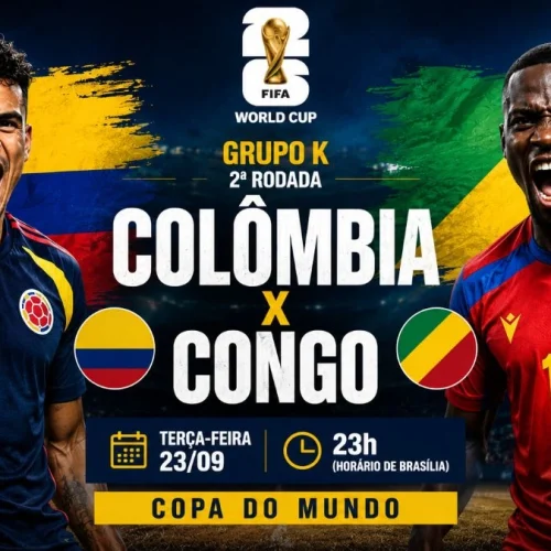 Colômbia divulga escalação para jogo contra Congo na Copa