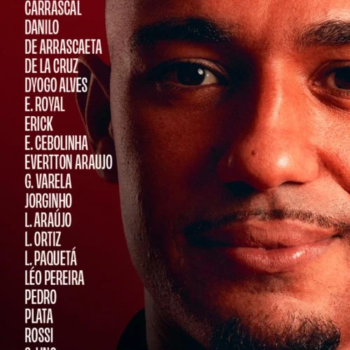 Com 2 desfalques, Flamengo divulga lista de relacionados para jogo contra o Remo, pelo Brasileirão