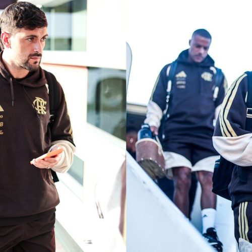 Com Arrascaeta, delegação do Flamengo desembarca no Rio