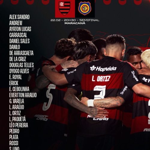 Com Paquetá, Flamengo divulga lista de relacionados para jogo contra o Madureira, pelo Carioca