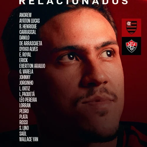 Com Paquetá e Plata, Flamengo divulga lista de relacionados para jogo contra o Vitória, pelo Brasileirão