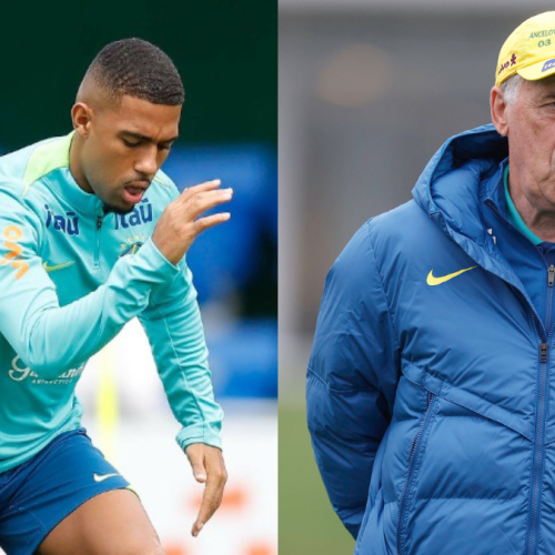 Com Samuel Lino, Ancelotti esboça escalação do Brasil