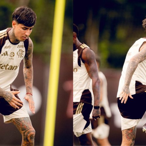 Convidada de Pulgar publica fotos de 'tour' pela casa de jogador do Flamengo