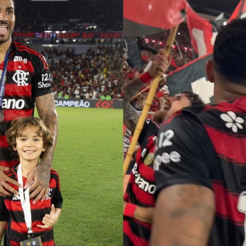 Danilo brinca sobre 'castigo' após filho revelar que torce pelo Flu