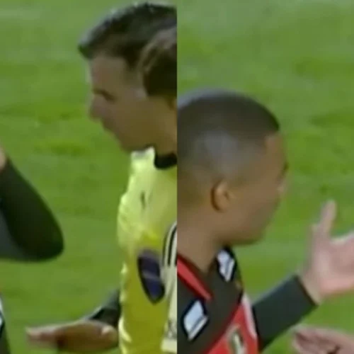 De La Cruz protagoniza cena bizarra em jogo do Flamengo