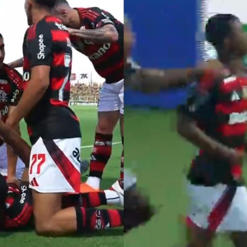Douglas Telles aproveita rebote e marca 1º gol do Flamengo
