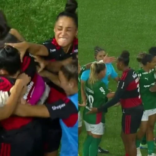 Em jogo eletrizante, Flamengo e Palmeiras empatam em 1 a 1