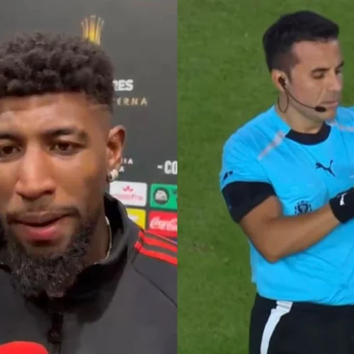 Emerson Royal 'solta o verbo' sobre discurso de árbitro em jogo do Flamengo x Estudiantes
