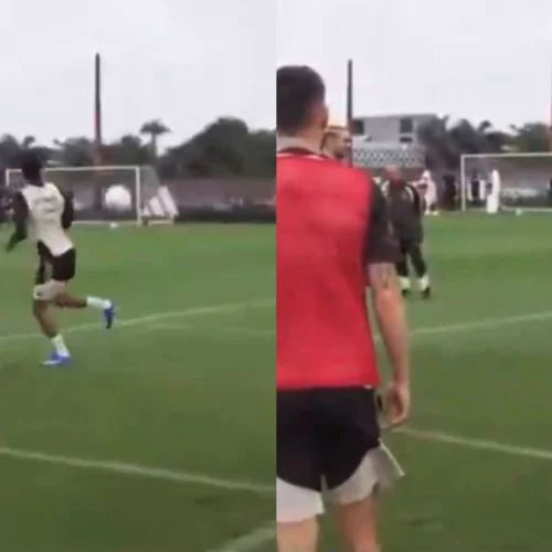 Erick Pulgar faz lance 'absurdo' em treino antes de jogo do Flamengo x Botafogo