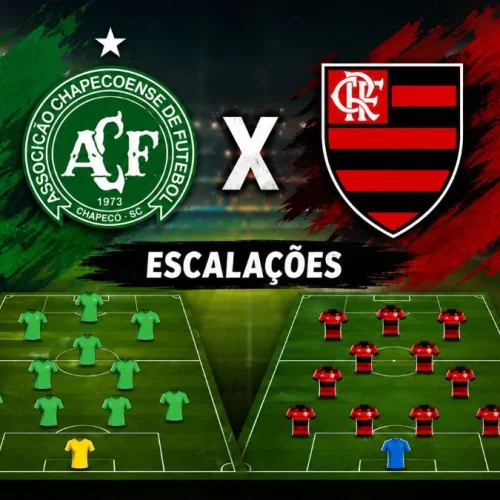 Escalações de Flamengo e Chapecoense para jogo do Brasileirão