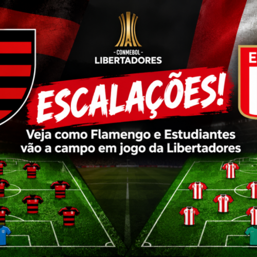 Escalações de Flamengo e Estudiantes na Libertadores