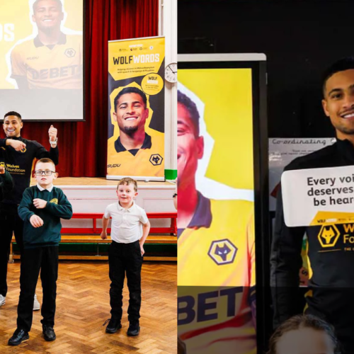 Ex-Flamengo, João Gomes interage com crianças com distúrbio na fala