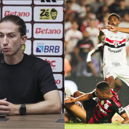 Filipe Luís é sincero ao falar sobre punição a Plata após jogo do Flamengo x São Paulo