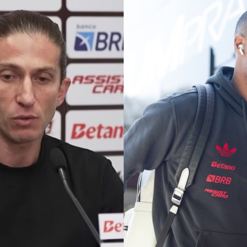 Filipe Luís esclarece ‘corte’ de De La Cruz em jogo do Flamengo x Juventude
