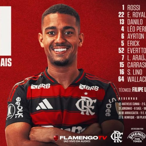 Flamengo define escalação para jogo contra o Atlético-MG