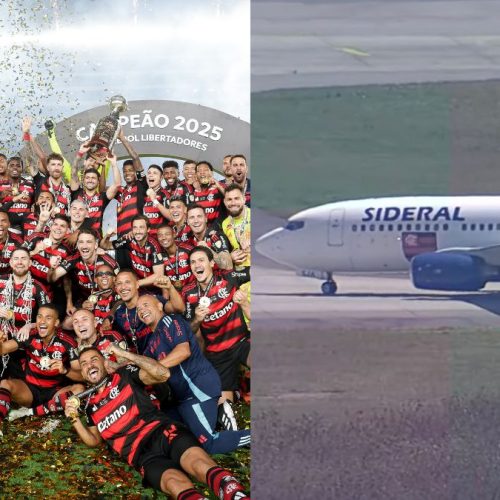 Flamengo desembarca no Rio após título da Libertadores