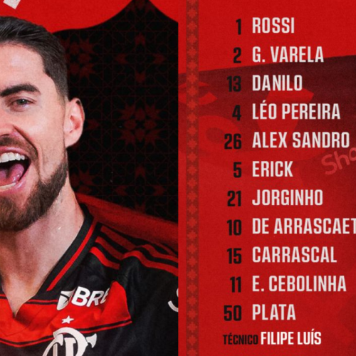 Flamengo divulga escalação para jogo contra Pyramids