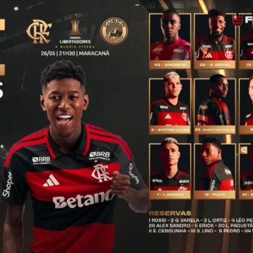 Flamengo divulga escalação para jogo contra o Cusco