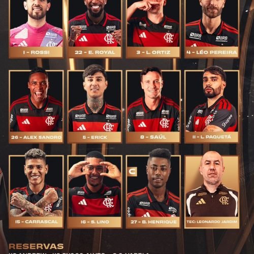 Flamengo e Estudiantes estão escalados para semifinal da Libertadores; veja os times titulares