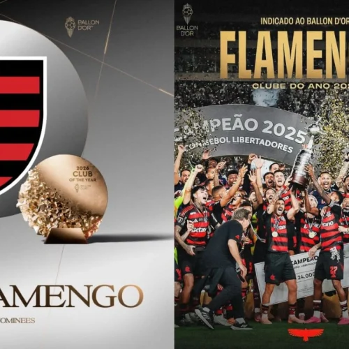 Flamengo se manifesta após ser indicado ao prêmio Bola de Ouro