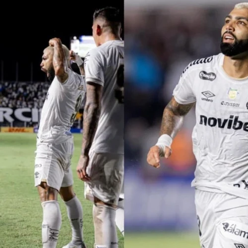 Gabigol faz gol inédito em jogo do Santos pela Sul-Americana