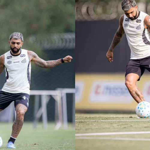 Gabigol treina com o elenco e tem chances de reforçar Santos em jogo contra o Flamengo