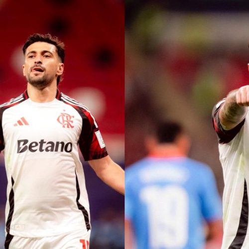 Gol do Flamengo! Arrascaeta humilha goleiro e abre o placar contra o Cruz Azul