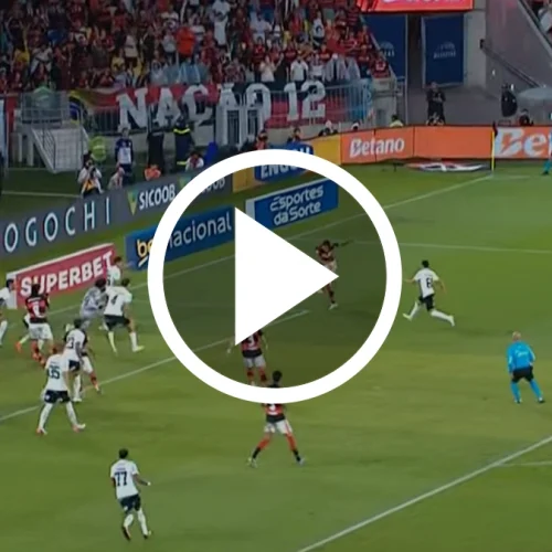 Gol do Flamengo! Paquetá acerta chutaço e abre o placar contra o Corinthians