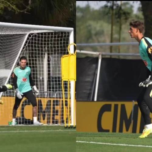 Goleiro do Flamengo faz 'estreia' na Seleção Brasileira de Ancelotti
