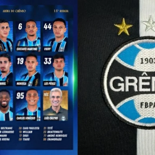Grêmio define escalação para jogo contra o Flamengo, pelo Brasileirão