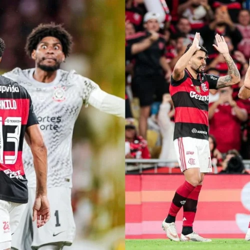 Hugo Souza parabeniza o Flamengo após derrota do Corinthians