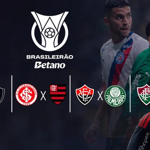 Internacional x Flamengo, Vitória x Palmeiras e mais 2 jogos acontecem nesta quarta