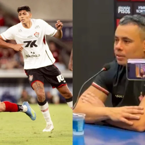 Jair Ventura 'culpa' arbitragem por derrota em jogo do Flamengo x Vitória