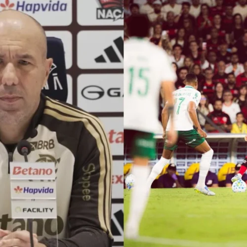 Jardim 'perde a linha' com arbitragem após jogo do Flamengo x Palmeiras