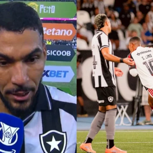 Jogador do Botafogo não segura choro após 'apavoro' do Flamengo