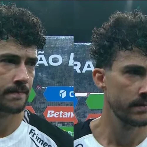 Jogador do Corinthians se irrita e aponta 'ajuda' de árbitro para o Flamengo