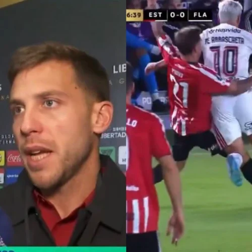 Jogador do Estudiantes conta versão de atitude com Arrascaeta: "Não foi tão grave assim..."