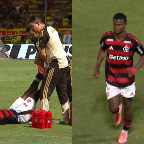 Jogador do Flamengo deixa o campo com dores e vira preocupação