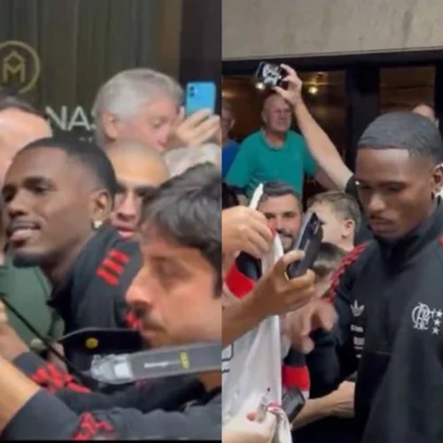 Jogador do Flamengo é alvejado por torcedores antes jogo contra o Atlético-MG
