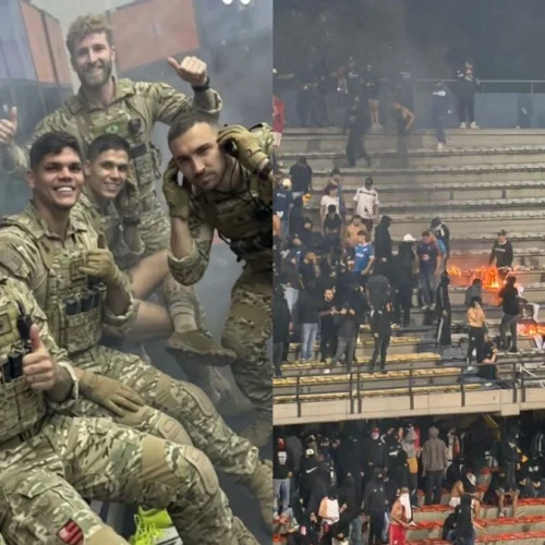 Jogador do Flamengo posta foto com roupa do exército após jogo da Libertadores
