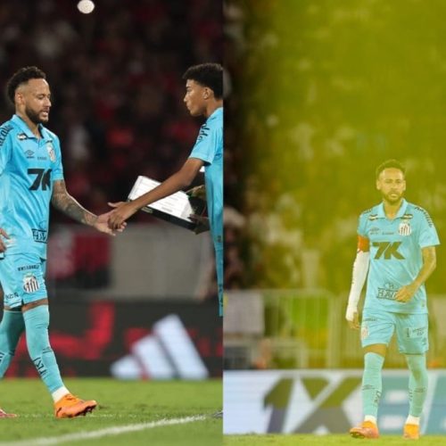 Jogador do Flamengo se declara a Neymar, do Santos