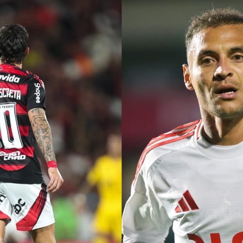Jogo do Flamengo x Internacional: compare números de Arrascaeta e Alan Patrick em 2025