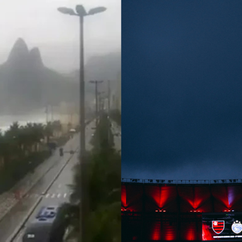 Jogo do Flamengo x Sampaio Corrêa ocorre na tempestade do RJ