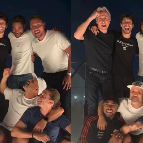 Jorge Jesus, Bruno Henrique, Filipe Luís e nomes históricos da ‘geração 2019’ do Flamengo se reencontram; veja vídeo