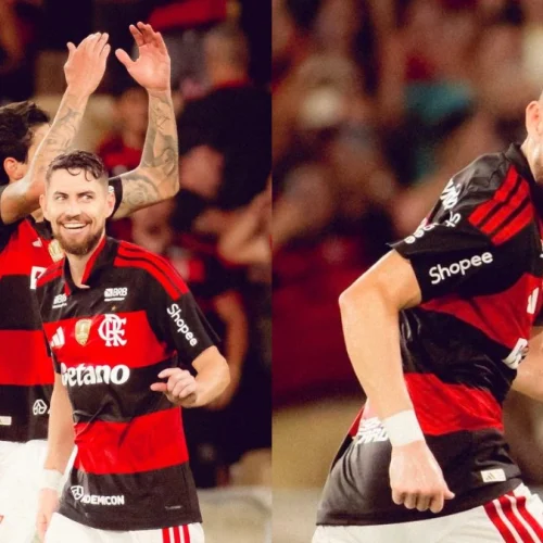 Jorginho debocha de goleiro do Santos após virada do Flamengo