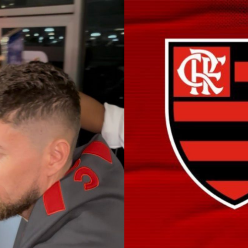 Jorginho é cercado após desembarque do Flamengo no Rio