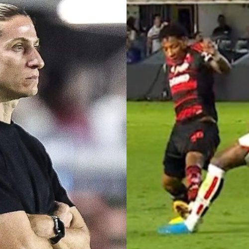 Leitura labial revela fala de Filipe Luís após expulsão de Plata em jogo do Flamengo