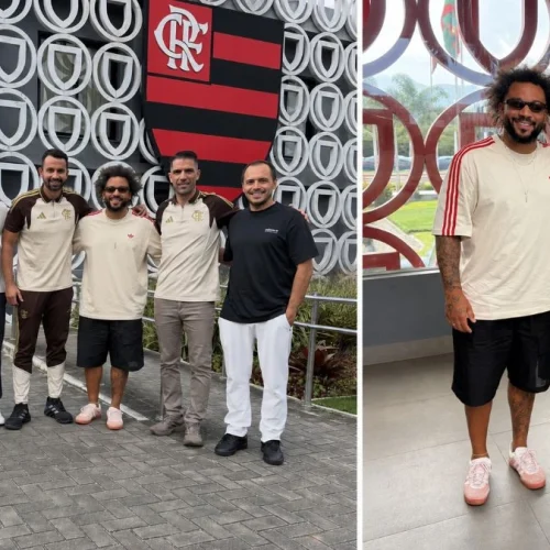 Lenda do Real, Marcelo marca presença em treino do Flamengo