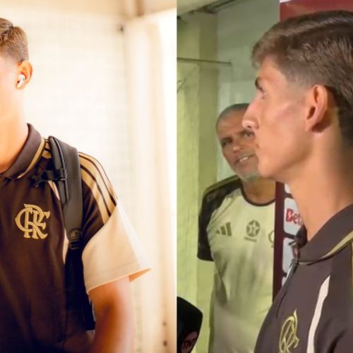 Léo Nannetti comemora estreia no time profissional do Flamengo