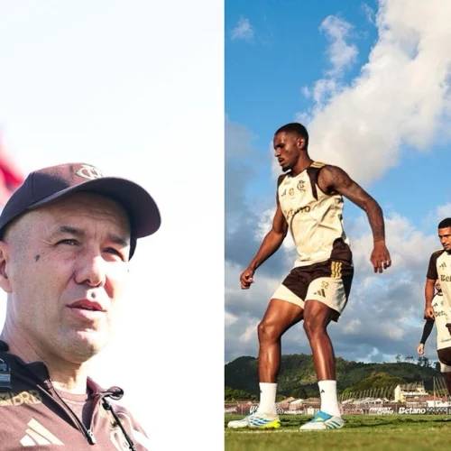 Leonardo Jardim define time titular para jogo do Flamengo x Vasco em treino deste sábado